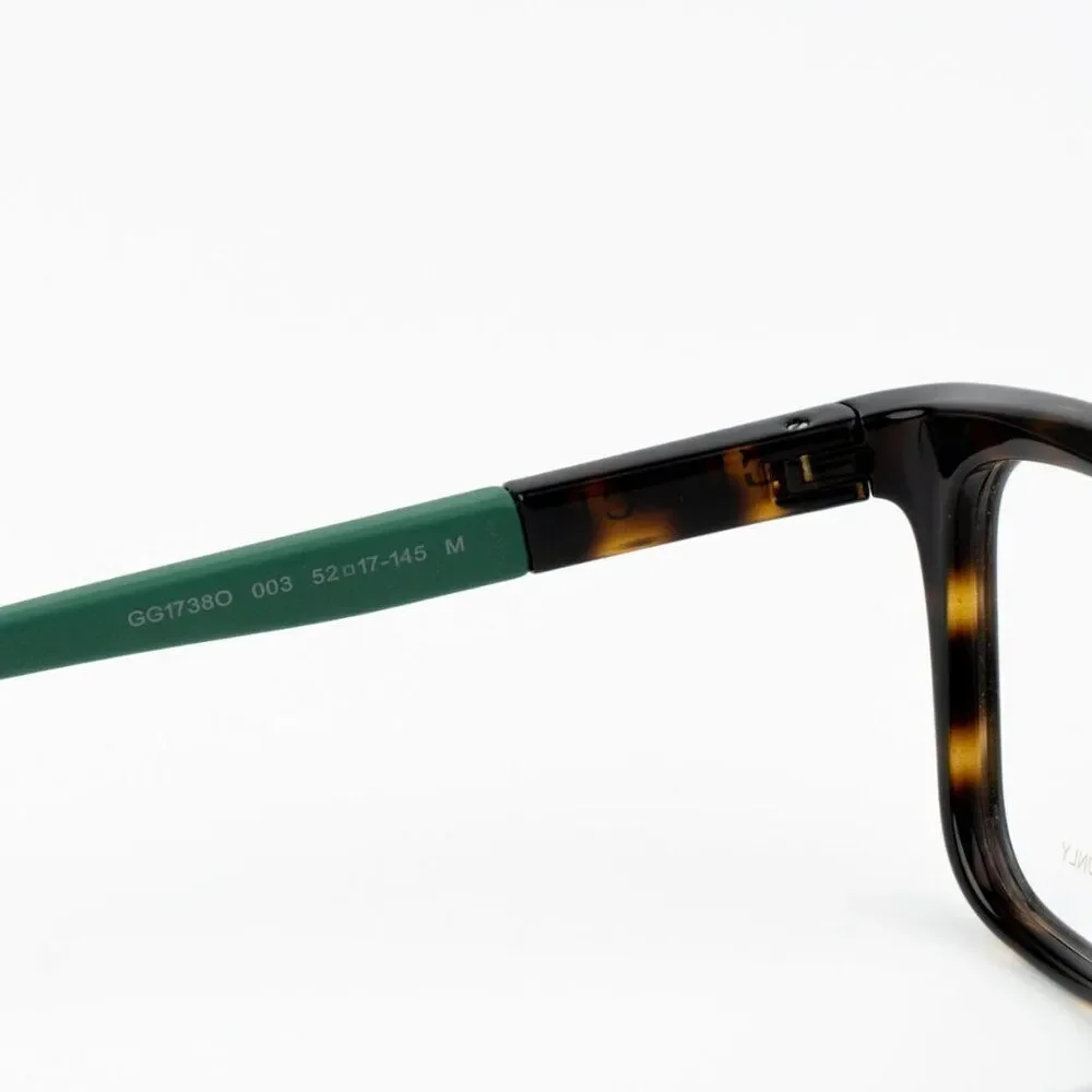 NEW Gucci GG1738O 003 Havana Green Unisex Square Eyeglasses GG 1738O